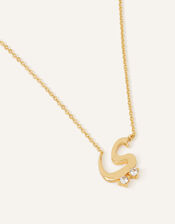 14ct Gold-Plated Arabic Initial Pendant Necklace - Y (Yaa), , large