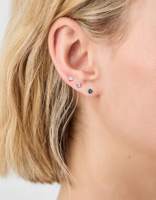 15-Pack Gemstone Stud Earrings, , large