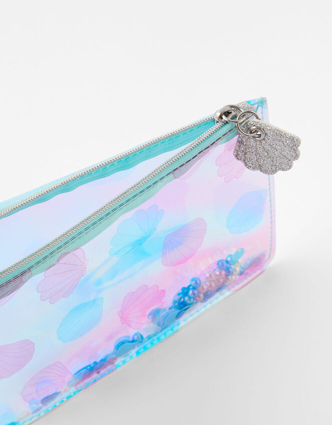 Sequin Shell Shaky Pencil Case, , large