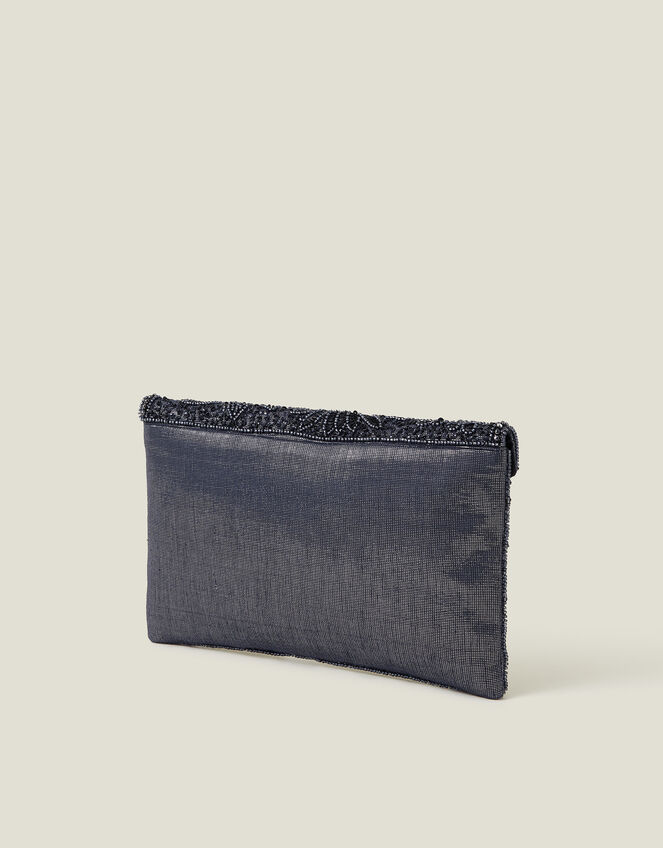 Tara Hand-Beaded Clutch Bag, Blue (NAVY), large