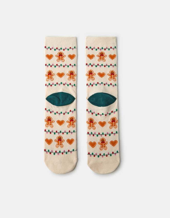 Christmas Gingerbread Man Socks, , large