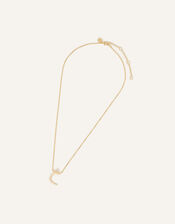 14ct Gold-Plated Arabic Initial Pendant Necklace - KH (Khaa), , large