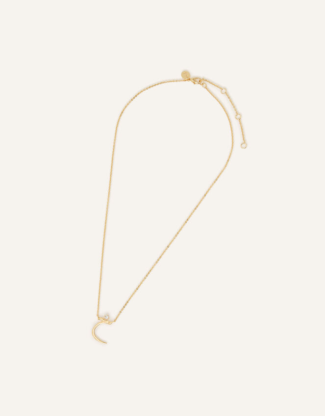 14ct Gold-Plated Arabic Initial Pendant Necklace - KH (Khaa), , large