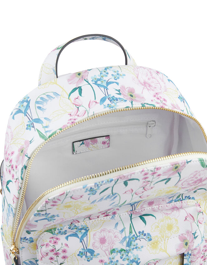 Rosie Floral Print Compact Backpack, , large