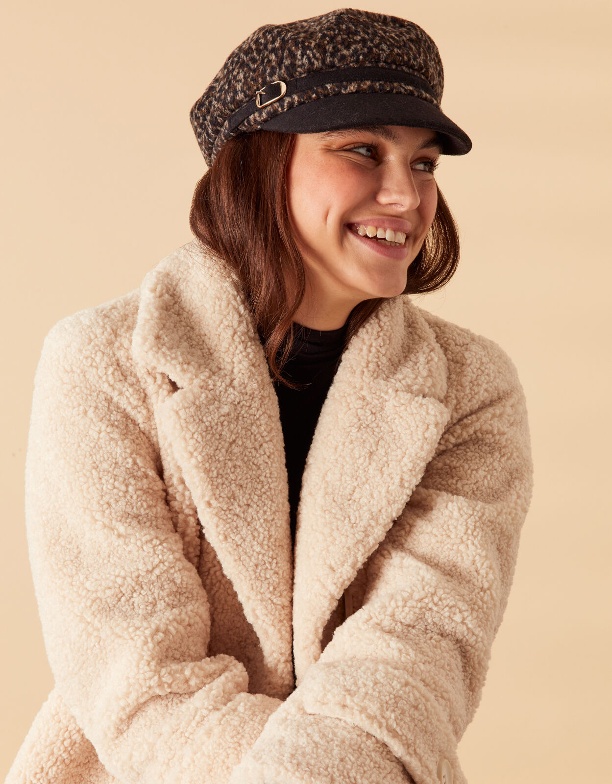Leopard Print Baker Boy Hat