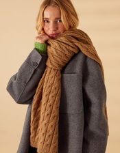 Cable Knit Scarf, , large
