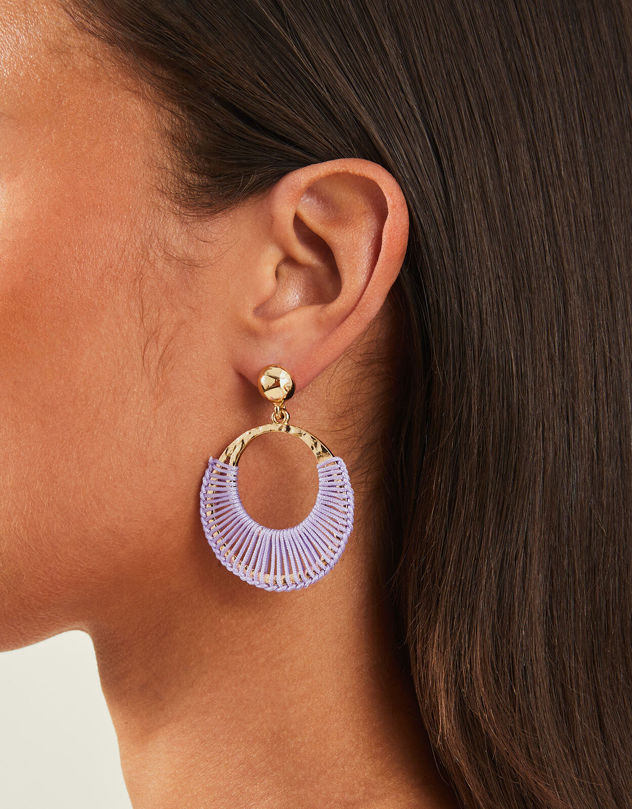 Thread Wrap Hoop Earrings Hoops Accessorize UK