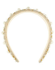 Pearl and Crystal Wide Headband, , large