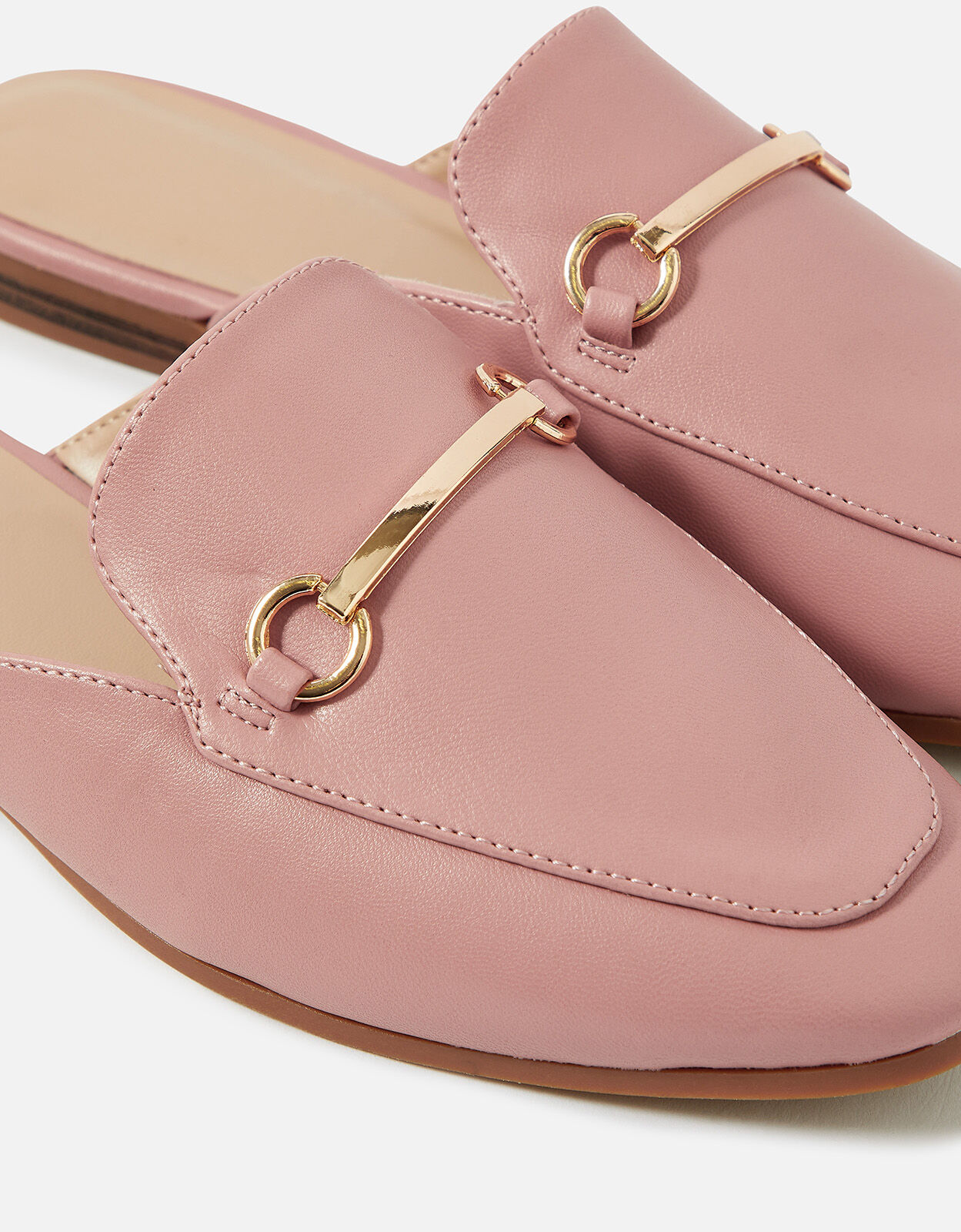 Pink backless loafers deals