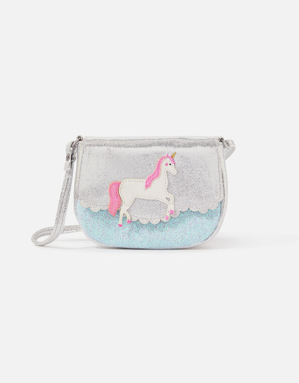 Kids Unicorn Glitter Cross-Body Bag, , large