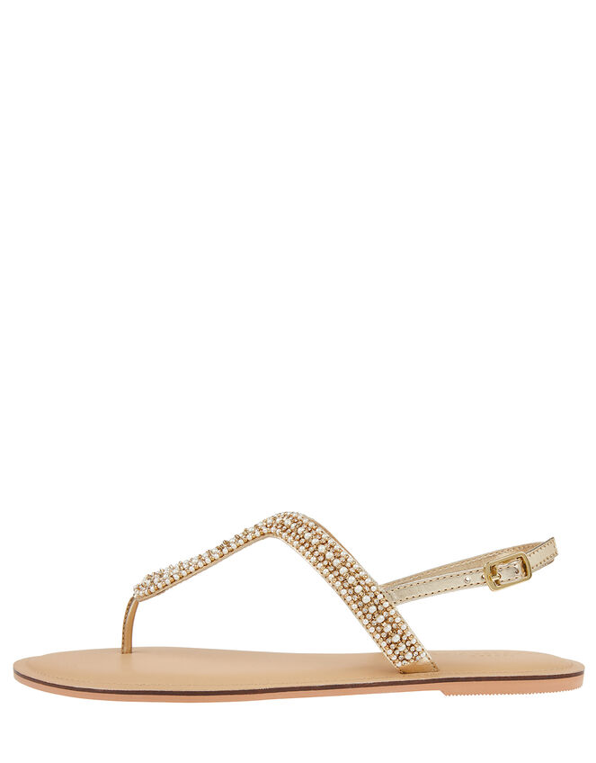 Seychelles Pearly Beaded Sandals, Cream (PEARL), large