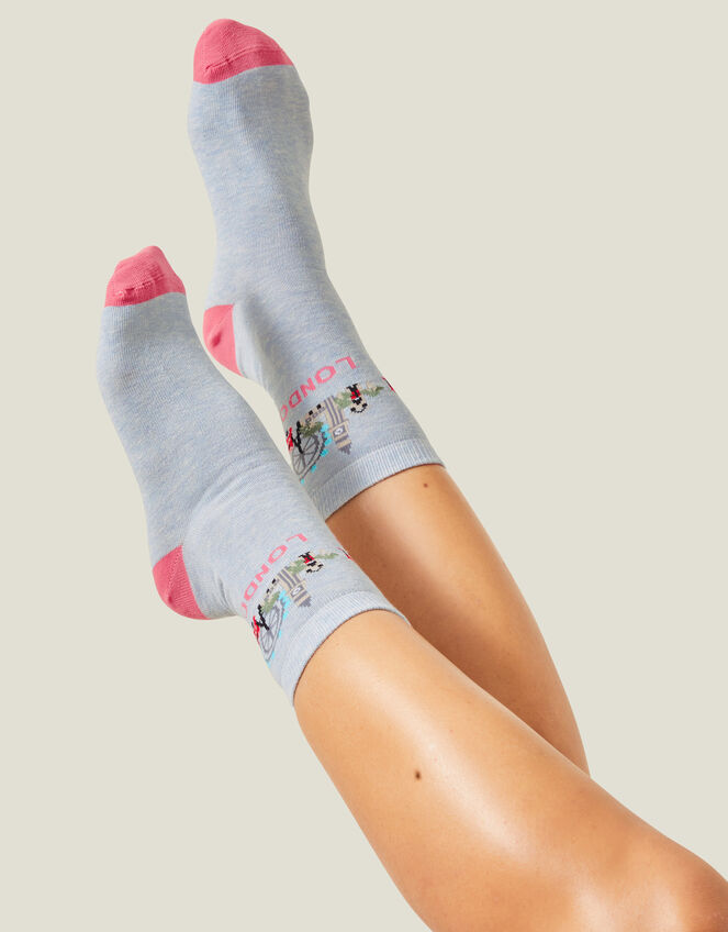 London Skyline Print Socks , , large