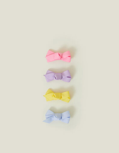 4-Pack Girls Bow Hair Clips, , large