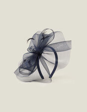 Mini Crin Fascinator, Blue (NAVY), large