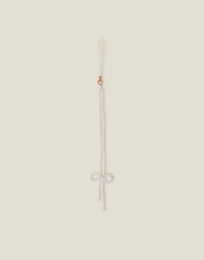 Bow Pearl Phone Charm, , large