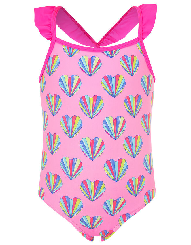 Shell Print Swimsuit, Pink (PINK), large