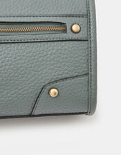 Faux Leather Crossbody Bag, Teal (TEAL), large