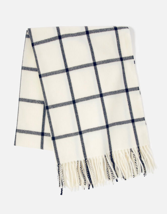 Carter Window Pane Check Blanket Scarf, , large