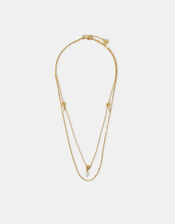 14ct Gold-Plated Sun Pearl Layered Necklace, , large