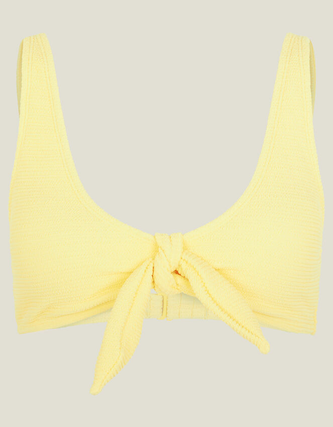 Bunny Tie Bikini Top, Yellow (YELLOW), large