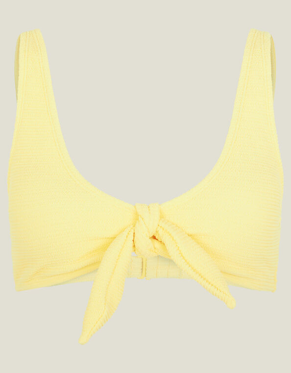 Bunny Tie Bikini Top, Yellow (YELLOW), large