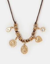 Celestial Charm Cord Necklace, , large