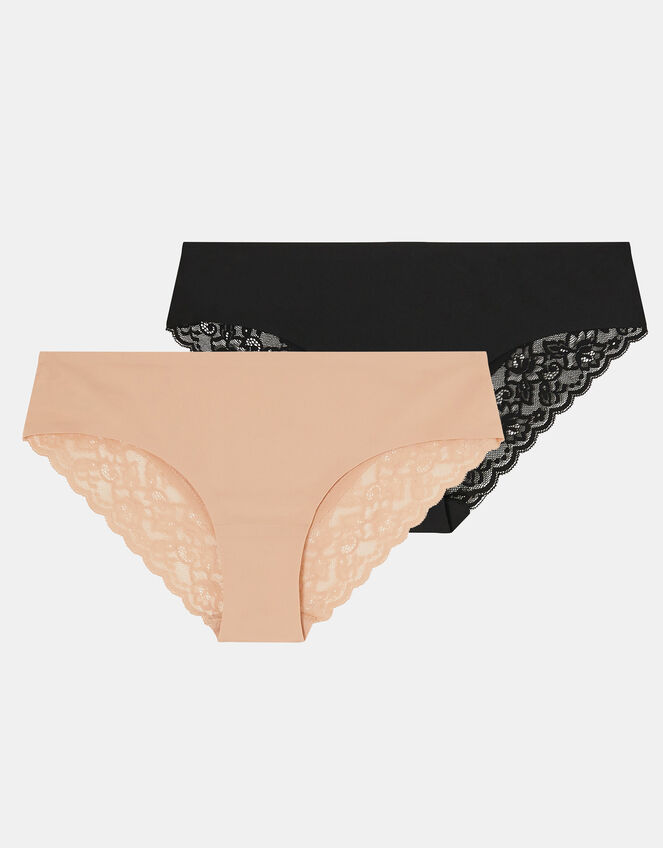 2-Pack Lace-Back Briefs, Multi (ASSORTED), large