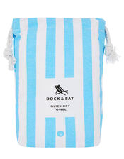 Dock And Bay Striped Beach Towel, Blue (BLUE), large
