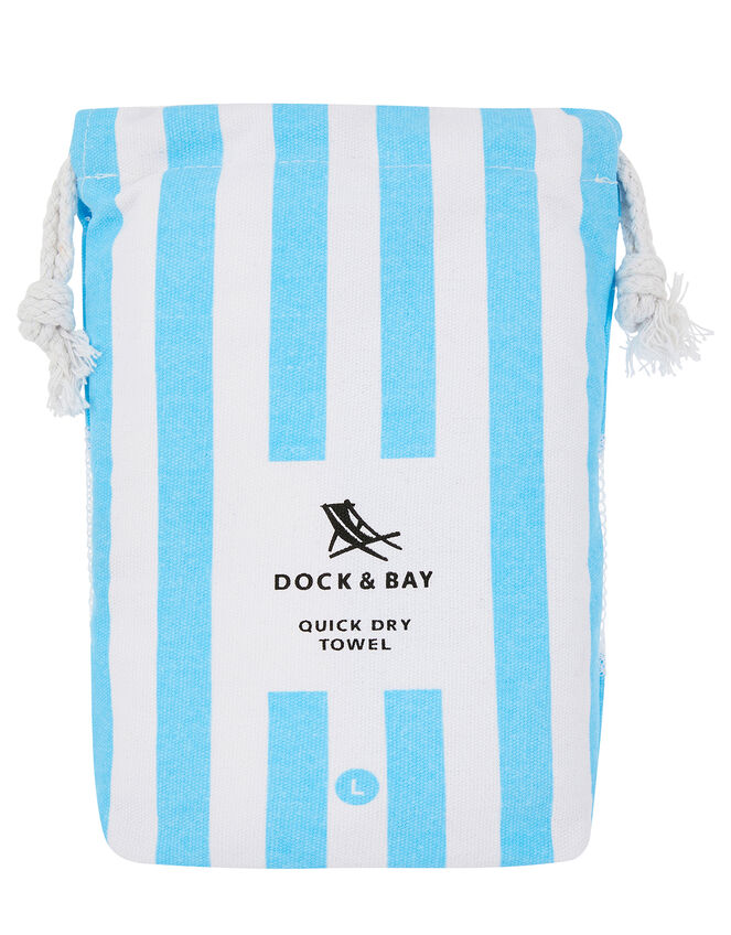 Dock And Bay Striped Beach Towel, Blue (BLUE), large