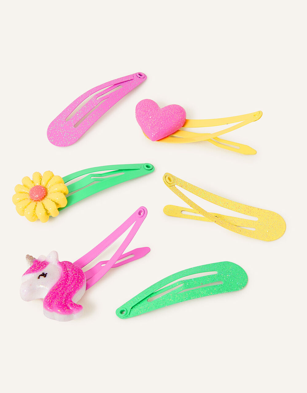 Girls Unicorn Hair Clips 6 Pack Girls hair clips Accessorize UK