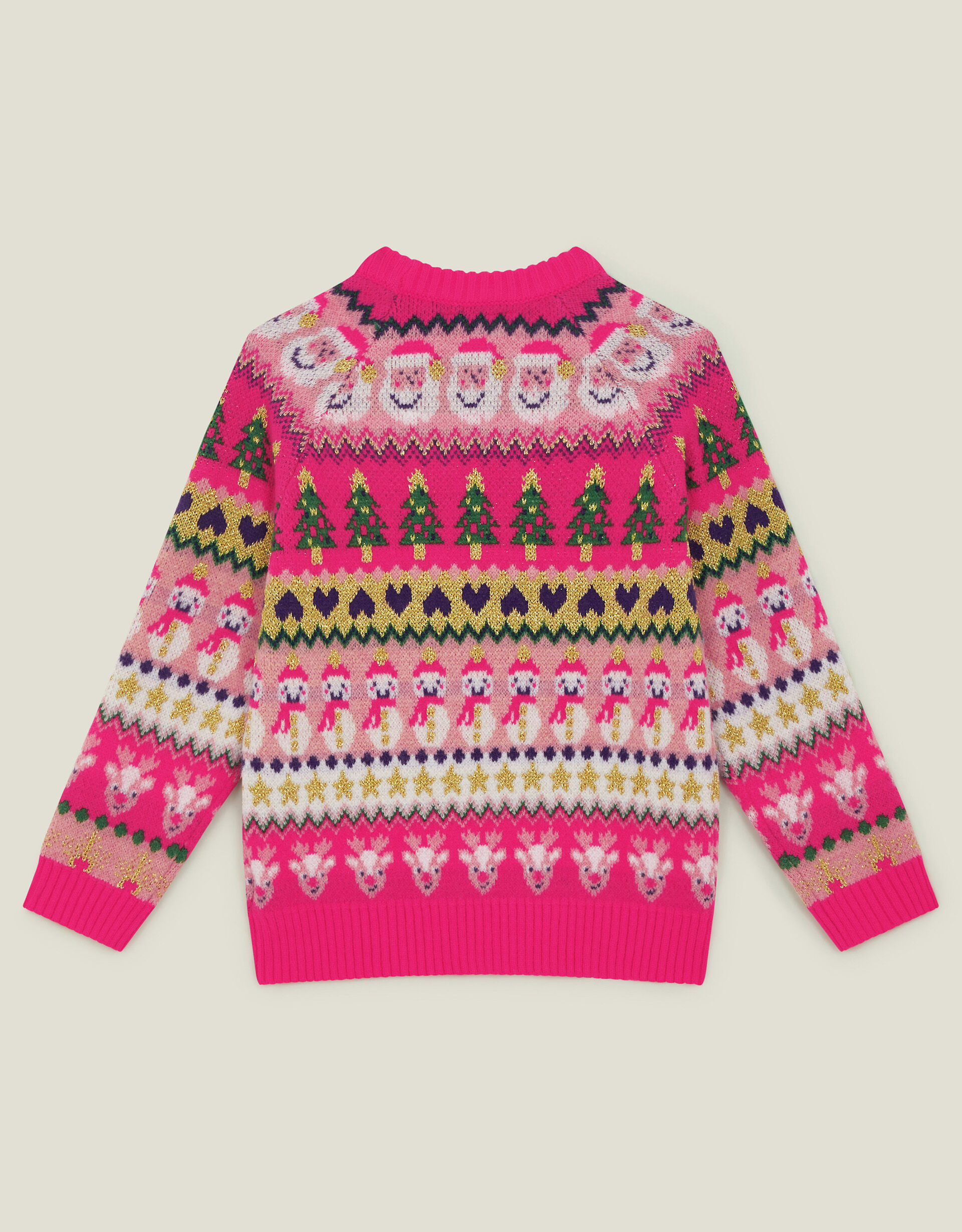 Pink fair isle jumper top