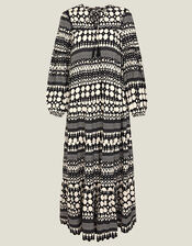Monochrome Spot Dress, Black (BLACK WHITE), large