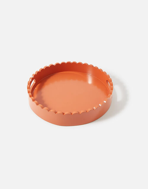 Small Scallop Round Tray, Orange (ORANGE), large