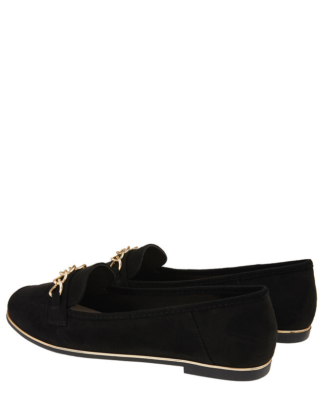 Chain Loafer Shoes, Black (BLACK), large