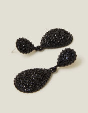 Sparkle Gem Oval Drop Earrings, , large