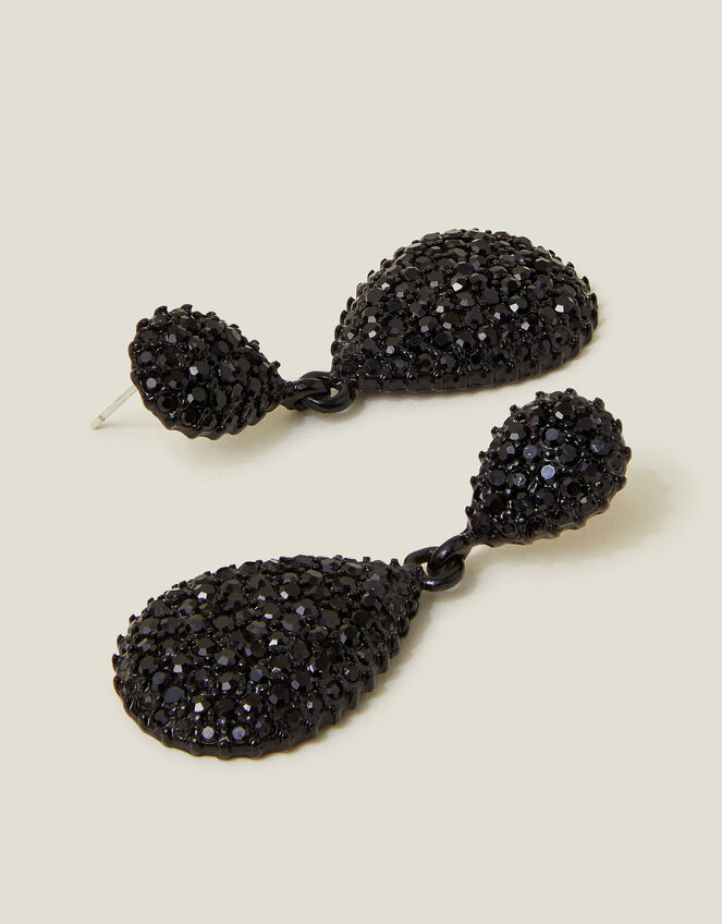 Sparkle Gem Oval Drop Earrings, , large