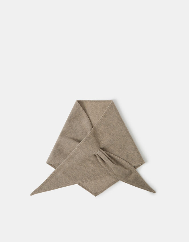 Large Knitted Triangle Scarf, , large