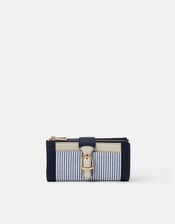 Stripe Buckle Purse, , large