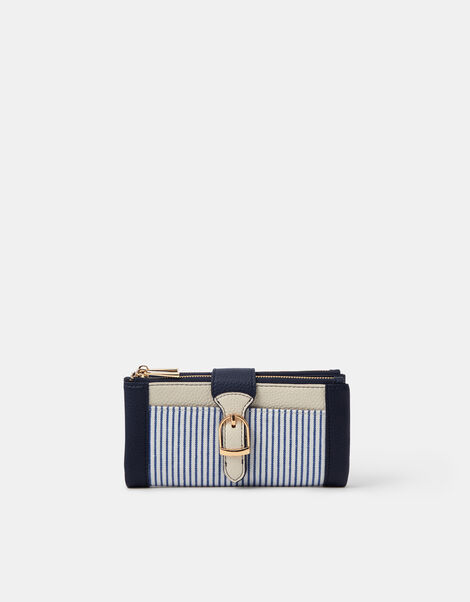 Stripe Buckle Purse, , large