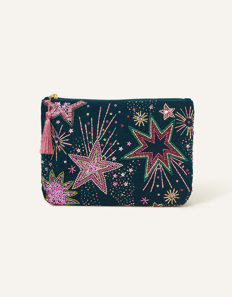 Large Embellished Star Pouch, , large