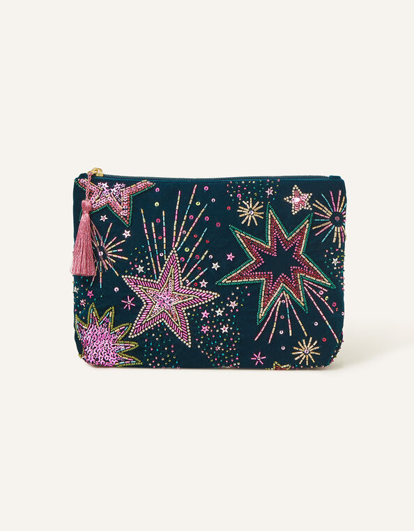 Large Embellished Star Pouch, , large