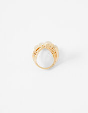 Estella Pearly Stone Ring, Cream (CREAM), large