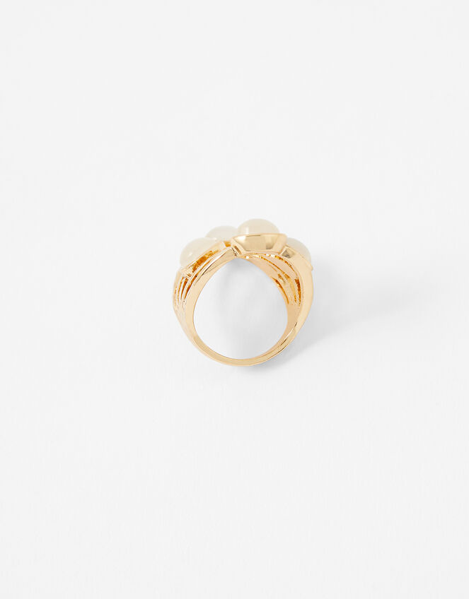 Estella Pearly Stone Ring, Cream (CREAM), large