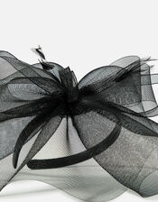 Mia Oversized Bow Fascinator, Black (BLACK), large