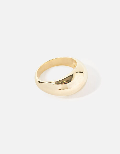 Gold-Plated Chunky Dome Ring, Gold (GOLD), large