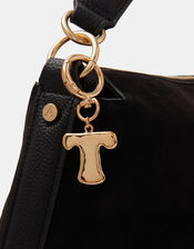 Bubble Initial Bag Charm, Gold (GOLD), large