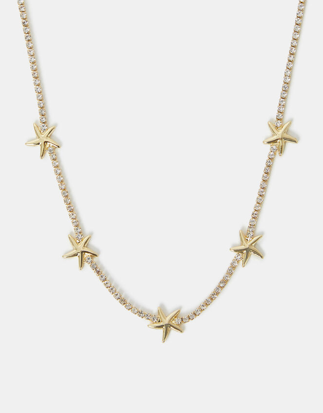 14ct Gold-Plated Starfish Necklace, , large