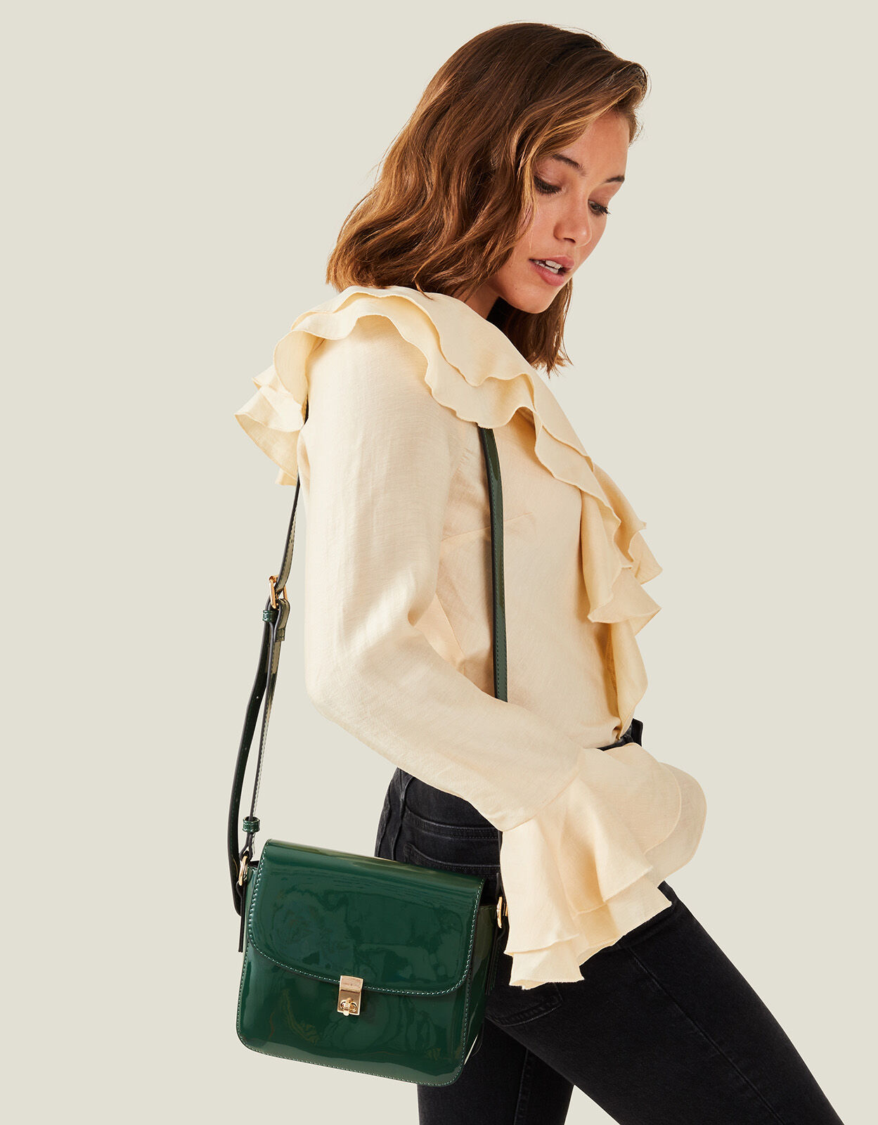 Patent Cross Body Bag