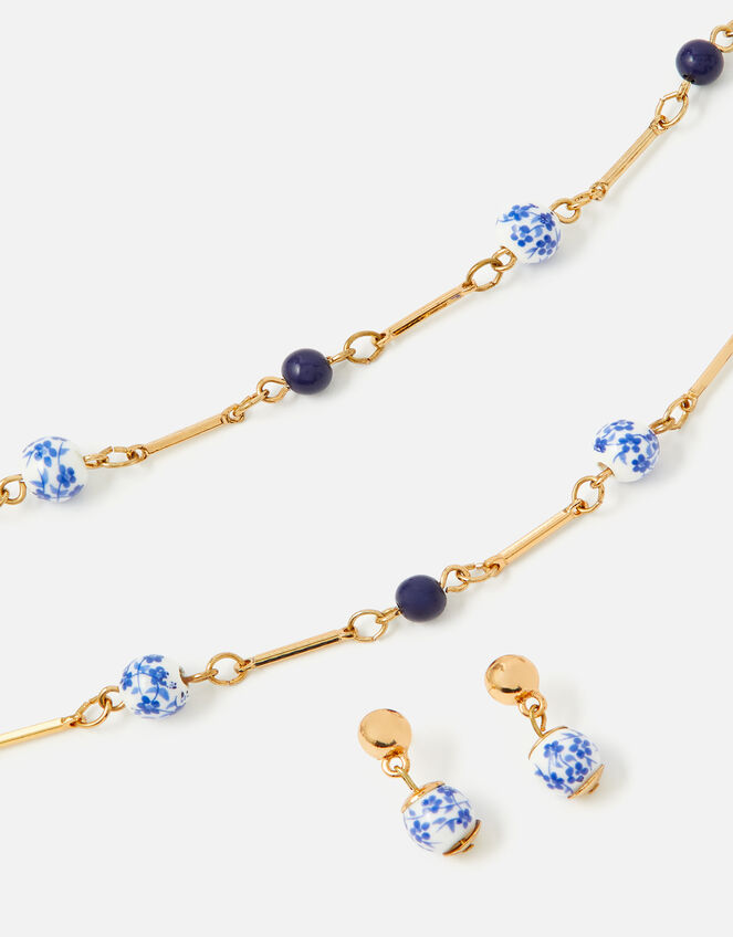 Country Retreat Bead Necklace and Earring Set, , large