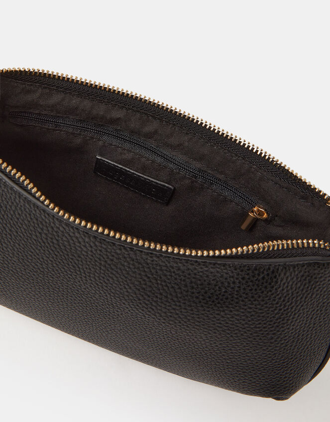 Resin Chain Strap Shoulder Bag, Black (BLACK), large